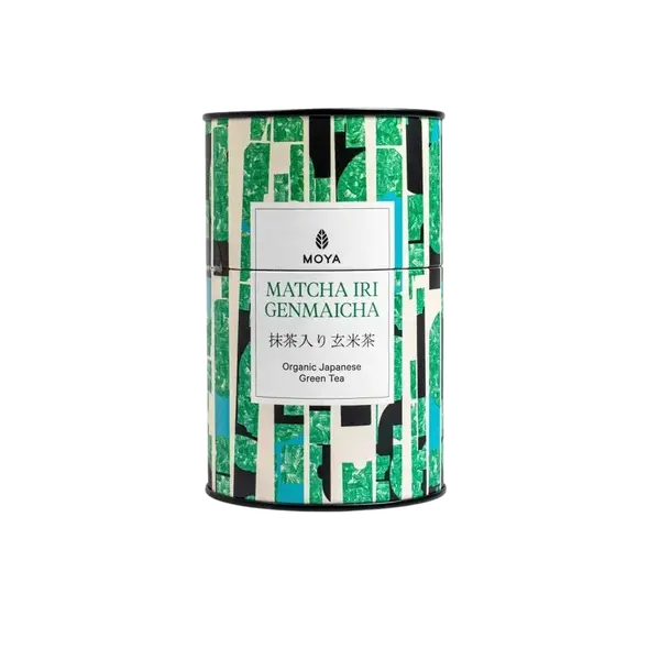 MOYA Organic japanese green tea, Matcha iri genmaicha 60 g
