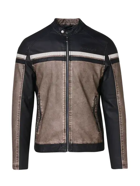 KOROSHI Prechodná bunda  hnedá / čierna