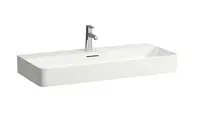 Laufen VAL - Umývadlo 95x42 cm, s prepadom, bez otvoru na batériu, LCC, biela H8102874001091