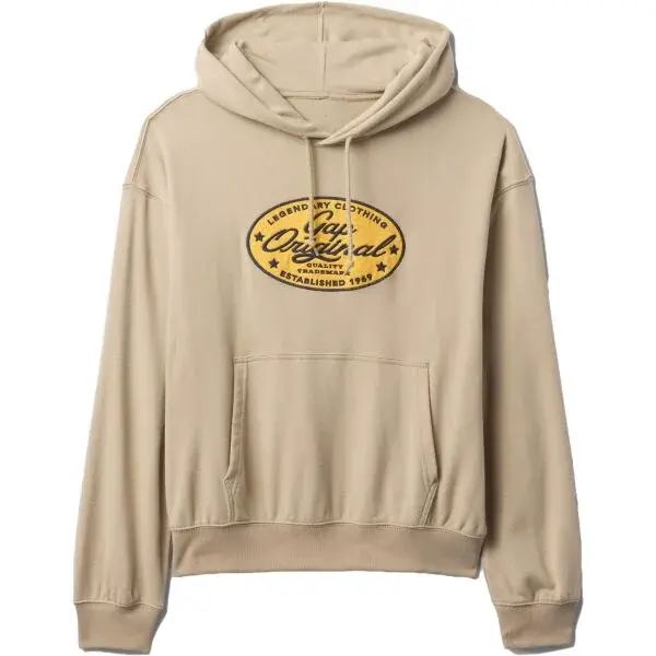 GAP LOGO ORIGINAL Pánska mikina, béžová, veľkosť