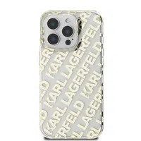 Zadní kryt Karl Lagerfeld IML Electroplated Repeated Logo pro Apple iPhone 16 Pro Max, zlatá