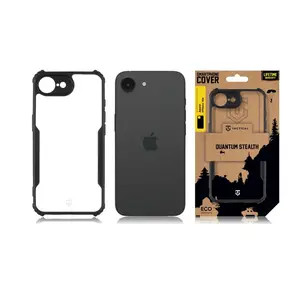 Zadní kryt Tactical Quantum Stealth pro Apple iPhone 16e, transparentní černá
