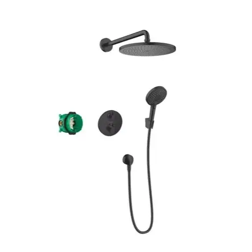 Hansgrohe Croma sprchový systém pod omietku s termostatickou batériou matná čierna 27961670