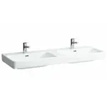 Laufen Pro S dvojumývadlo pre s 130x46 cm dva otvory pre batériu h8149684001041 1496.8.400.104.1