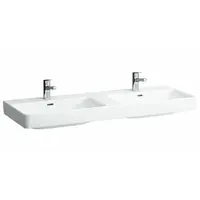 Laufen Pro S dvojumývadlo pre s 130x46 cm dva otvory pre batériu h8149684001041 1496.8.400.104.1