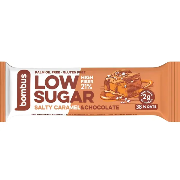 Bombus Low Sugar Salty caramel & chocolate tyčinka 40 g