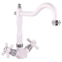 RAV SLEZÁK Morava drezová batéria s otočným ramienkom biela / chróm mk120.0/8bc MK120.08BC