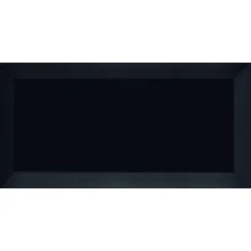 Obklad Ribesalbes Chic Colors negro bisiel 7,5x15 cm mat CHICC1982