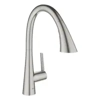 Grohe Zedra drezová batéria s vyťahovacou spŕškou, 3 prúdy supersteel 32294dc2 G32294DC2