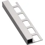 Lišta ukončovací " pravouhlý" Havos chróm, hliník elox, dĺžka 250 cm, výška hrany 12,5 mm, ALEH12250