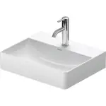 Duravit DuraSquare nábytkové umyvadlo Compact, 50x40 cm, 1 otvor pro baterii, DuraCeram, bílá 2356500041