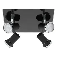 Eglo Tamara osvetlenie 26 cm sklo čierna, chróm 33678