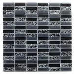 Sklenená mozaika Premium Mosaic černá 30x30 cm lesk MOS4815CRBK