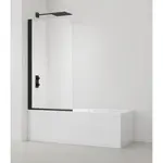 Vaňová zástena SAT 150x80 cm čierna SATVZUNIKCT80