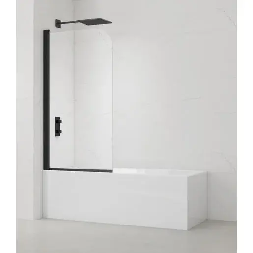 Vaňová zástena SAT 150x80 cm čierna SATVZUNIKCT80