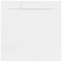 Sprchová vanička štvorcová SAT Fusion 90x90 cm liaty mramor Blanco SATFU9090BL