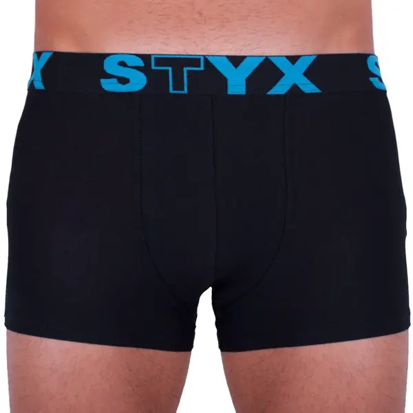 Styx Pánské boxerky sportovní guma nadrozměr černé (R961) 5XL