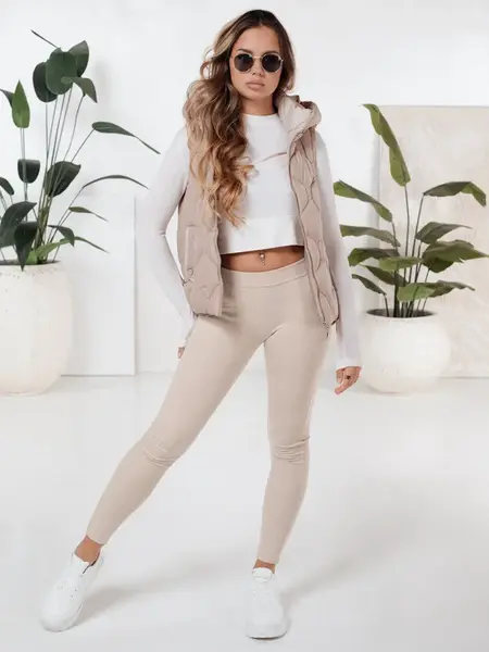 Dámske béžové legíny Dstreet