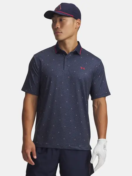 Pánské tričko Under Armour UA Drive Warning Polo-BLU - Pánské