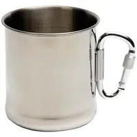 BO-CAMP S karabinou - 300 ml stříbro Hrnek