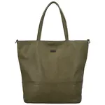 Trendy dámská koženková kabelka Lisabeth, olivově zelená