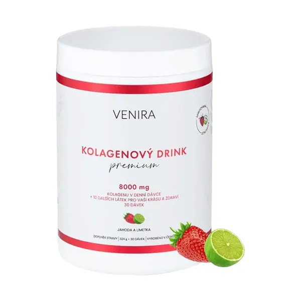 VENIRA PREMIUM kolagenový drink jahoda-limetka 324 g