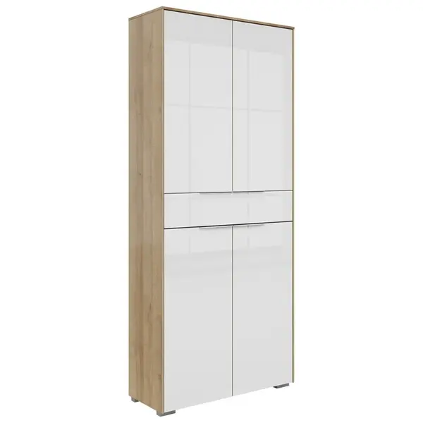 Voleo SKŘÍŇ NA ŠANONY, bílá, barvy dubu, 81/199/37 cm