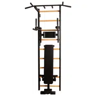 Žebřiny s hrazdou, bradly a lavicí BenchK 723B 240x67 cm