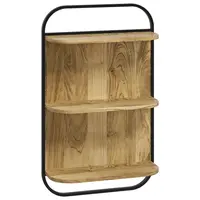 Livetastic REGÁL DO KOUPELNY, přírodní barvy, černá, 51/81/20 cm