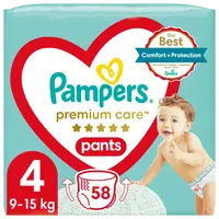 Pampers Premium Care Pants vel. 4 dětské plenkové kalhotky 58 ks