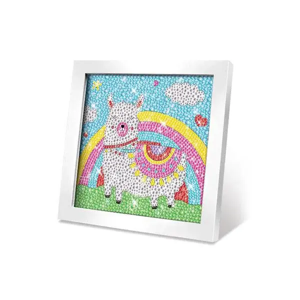 Kreativní set obraz s kamínky lama 17 cm