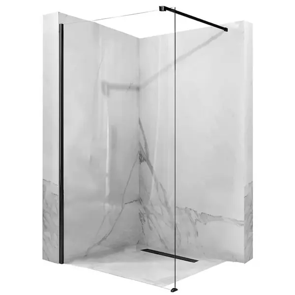 Sprchová zástěna Walk-in Aero Rea K6596 100x195 black