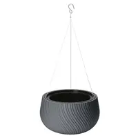 Kvetináč závesný  okrúhly  Mika 32 antracit