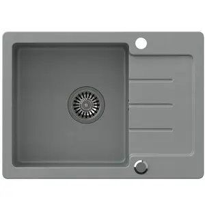Dřez granitový Forte 116 New 600x440x185 šedý
