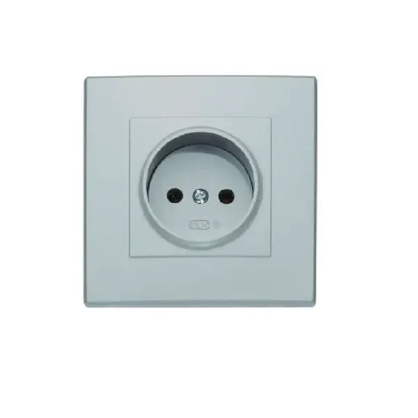 Zásuvka bez uzemnenia popolavý  GP-1L