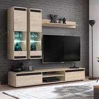 Obývacia stena Modo Hjz Md Hickory Jackson/Čierna