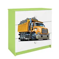 Detská komoda Babydreams zelená – Nákladné auto