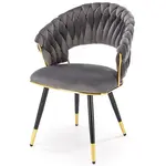 Stolička K551 sivá/zlatá