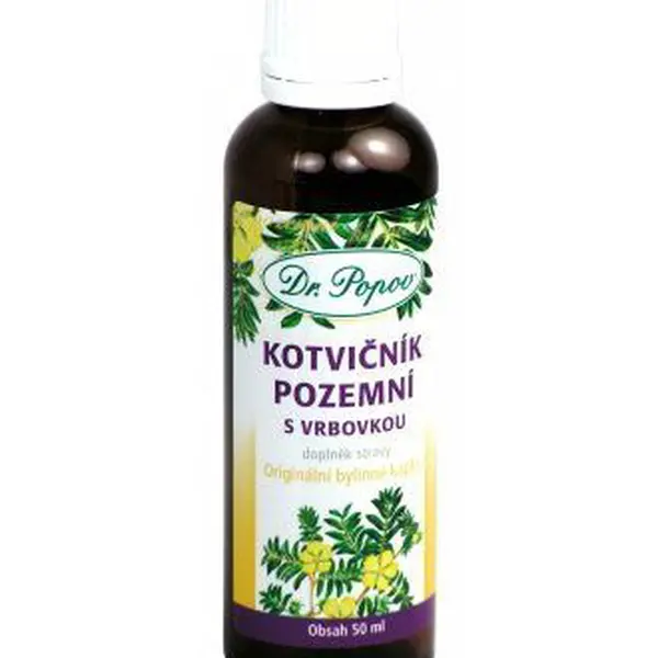 Dr. Popov Kotvičník pozemní s vrbovkou bylinné kapky 50 ml