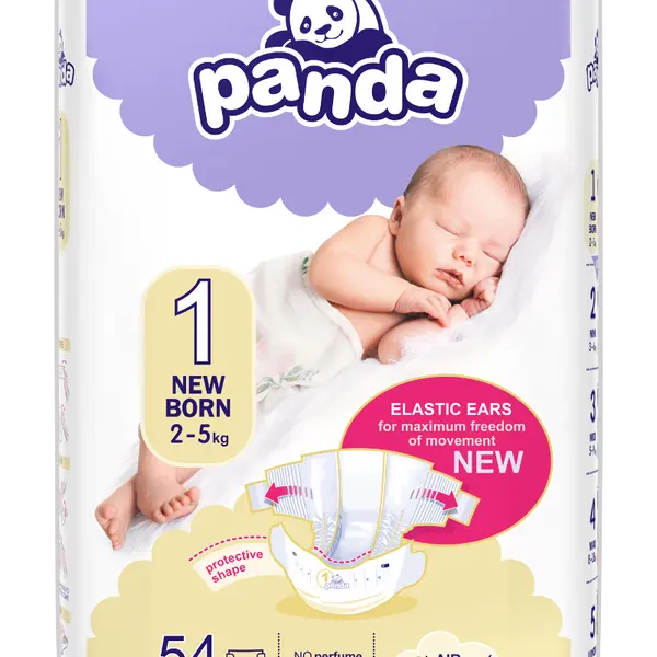 Panda New born vel. 1 2-5 kg dětské pleny 54 ks