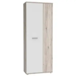 Skříň Net 5p Pískový Dub / Bílý