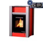 Kachle s výmenníkom AQUAFLAM VARIO LEND 11/7kW eervená, elektronická regulácia FLHSF34-073