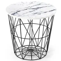 Konferenční stolek Harissa B bílá mramor/černá 42