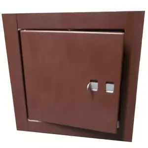 Komínová dvířka ocelový plech 14x14 hnědý