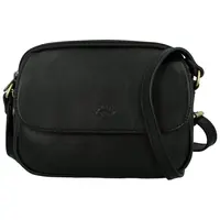 Dámská kožená crossbody kabelka černá - Katana Shirin