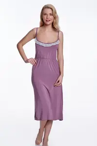 Dámská noční bambusová košilka ANGELICA S Borůvková