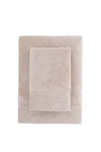 Ručník HERA s krajkou 50x100cm Béžová