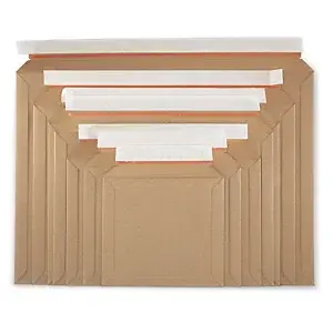 100 x Zásilkové obálky 352x249mm, hladká lepenka, hnědé | RAJA