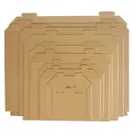 50 x Kartonové obálky 700x450mm, zásuvný uzávěr, mikrovlnitá lepenka, hnědé | RAJA