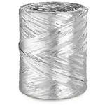 Dárková stuha s přírodním efektem, stříbrná